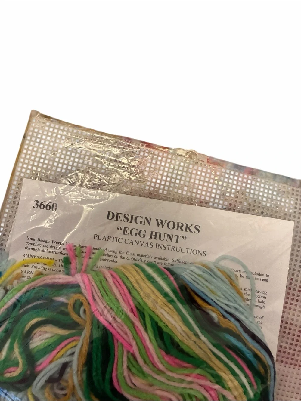 Design Works Egg Hunt Plastic Canvas Kit 3660 Easter Bunny Marianne Savage USA